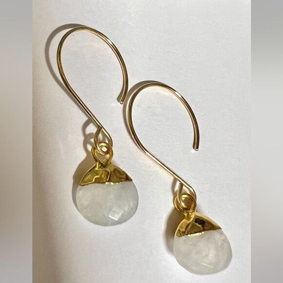 Carol Bailey Jewelry Jewelry - Moonstone genuine gemstone drop earrings.